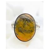 SZ. 7, 925 RING BUMBLEBEE JASPER RING