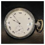 Antique 1918 Elgin 7 Jewel Pocket Watch , 12S