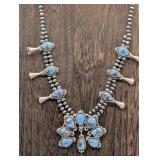 STERLING SILVER WITH GOLDEN HILL TURQUOISE SQUASH