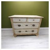 Antique White Washed Solid Wood Kitchen Cabinet