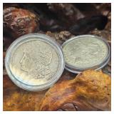 Two 1921 Morgan Silver Dollars