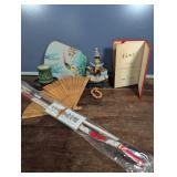 ASIAN ITEMS: FIGURE HAS DAMAGE BOW ARROW,
