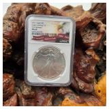 NGC 2021 MS69 Silver Eagle First Release