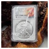 NGC 2021 MS70 Silver Eagle Georgia