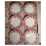 6 Strawberry Fair Pink by Johnson Brothers 6.25"