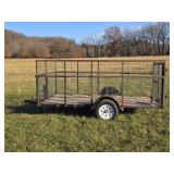 6 x 12 Utility Trailer w/ Cage and Dutch Gate