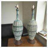 Pair of Mid Century Lamps No Shades