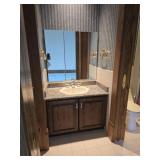 Bath Cabinet, Granite, Sink & Toilet