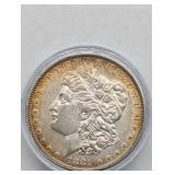1881 O TONED MORGAN SILVER DOLLAR