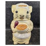 1950s Kitchen Baker Mouse Cookie Jar 12" Ceramic