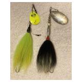2 BUCKTAIL MUSKY FISHING LURES