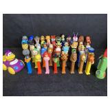 50 PEZ DISPENSERS W/ PEZ CAR & COMBINATION