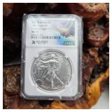NGC 2021 MS70 Silver Eagle Hawaii
