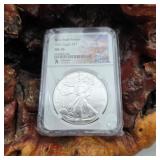 NGC 2022 MS70 Silver Eagle Maryland