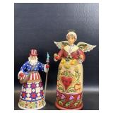 2 Jim Shore Figures: Warm Welcome Angel, American