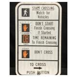 METAL CROSSWALK TRAFFIC SIGN