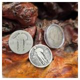 2 Standing Liberty Quarters & 1916 Barber Quarter