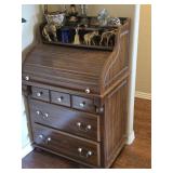 Small Modern Davenport Style Roll-Top Desk