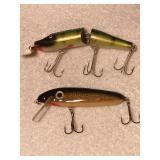 2 MUSKY/PIKE FISHING LURES CREEK CLUB JOINTED