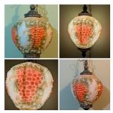 FALKESTEIN MID CENTURY SWAG GLASS GRAPE MOTIF