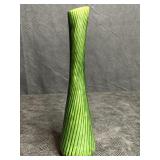 SHAWNEE POTTERY GREEN STRIPED BUD VASE #1402