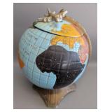 McCoy Globe w/Airplane Cookie Jar, Original Cold
