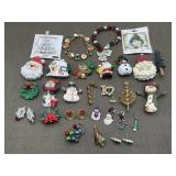 Christmas Brooch Pins & Costume Jewelry