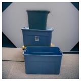 Stack of 4 Totes-1 w/ No Lid