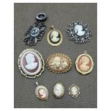 Vintage Cameo Costume Jewelry Collection