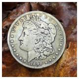 1890 O Morgan Silver Dollar
