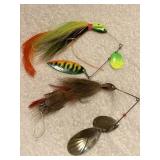 2 MUSKY BUCKTAIL SPINNER BAIT FISHING LURES
