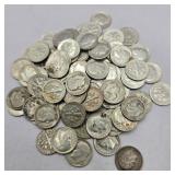 80 Silver Roosevelt Dimes