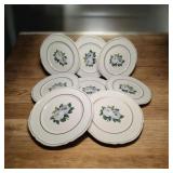 (8) Castleton China YORK ROSE Dinner Plates
