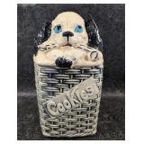 Vintage McCoy Dog In Basket Cookie Jar