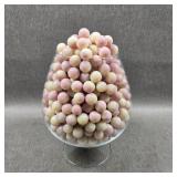 Large Glass of Uranium Glass Marbles, 600ct, 6lb