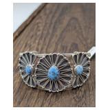STERLING SILVER STARBURST GOLDEN HILL TURQUOISE