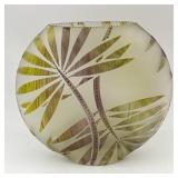 Mary-Melinda Wellsandt Art Glass Vase Etched &