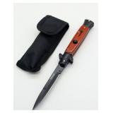 STILETTO MARKED SPRING ASSIST KNIFE WITH SHEATH