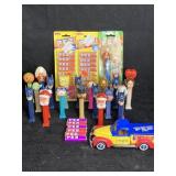 PEZ DISPENSERS, CANDY & METAL FORD DELIVERY TRUCK
