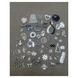 Silver Tone & Pewter Costume Jewelry Pendants