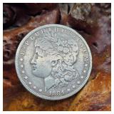 1884 O Morgan Silver Dollar