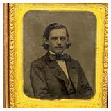 Antique Tin Type Photo of Handsome Young Man in