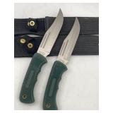 PAIR SCHRADE OLD TIMER 1400T HUNTING KNIVES W/