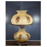 "GONE WITH THE WIND" PARLOR LAMP ELECTRIC WORKING