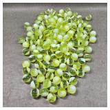 150ct, 6lb Uranium Glass Shooter Marbles