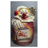 Mid Century McCoy Clown In Barrel Cookie Jar