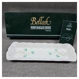 Belleek Shamrock Mint Tray in Box