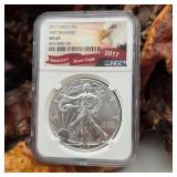 NGC 2017 MS69 First Releases Silver Eagle