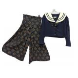 Jeffery and Dara Vintage Navy Sailor Cardigan &