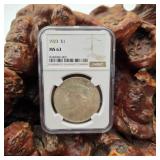 NGC 1923 MS63 Peace Silver Dollar